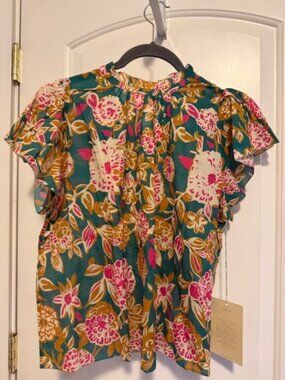 Trovata Birds of Paradis XS Carla Blouse NWT